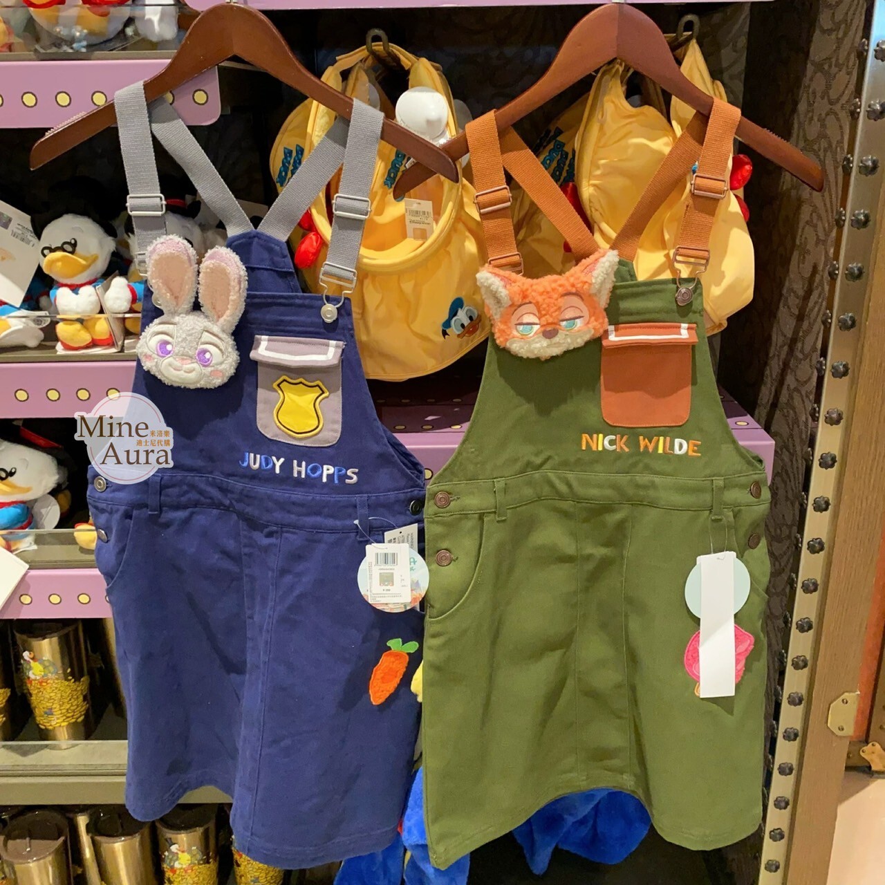 哈茱蒂 Judy 兔 胡尼克 Nick 圖案 牛仔 吊帶裙 裙子 動物方城市 Zootopia -上海迪士尼樂園