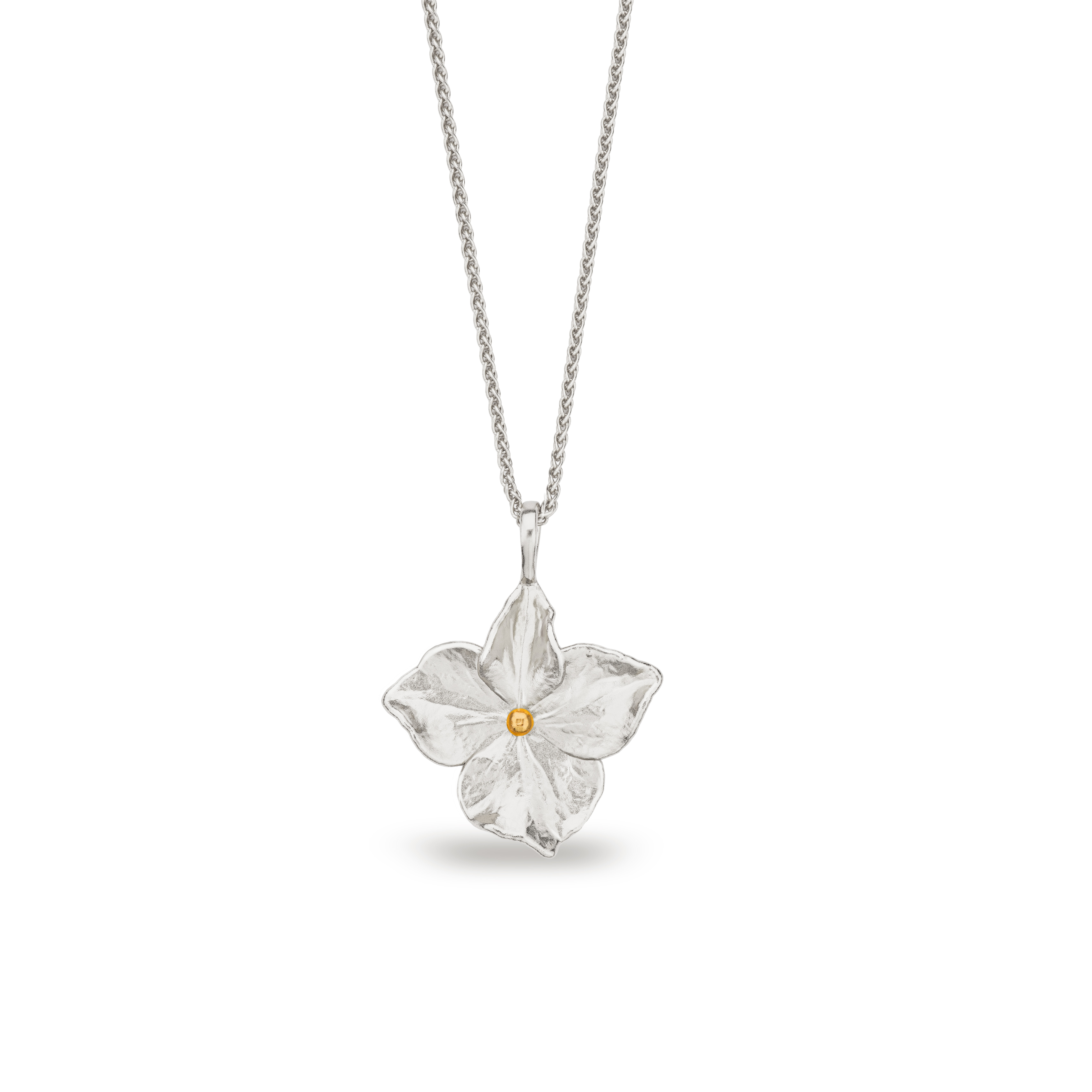 1TA0524-281 THALLO Petals Hydrangea Pendant Layer With Detachable Motif 24K Gold And Sterling Silver #s714b (A-SK-E)