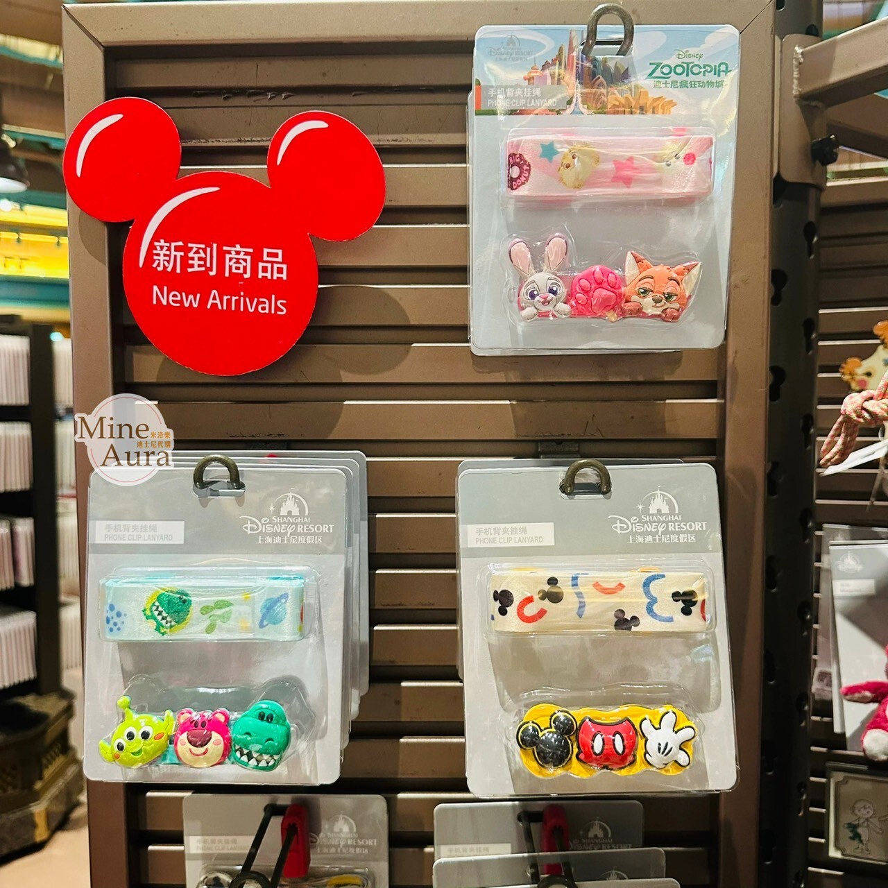 玩具總動員 Toy Story Q版大頭 造型 手機背夾 + 掛繩 組 -上海迪士尼樂園