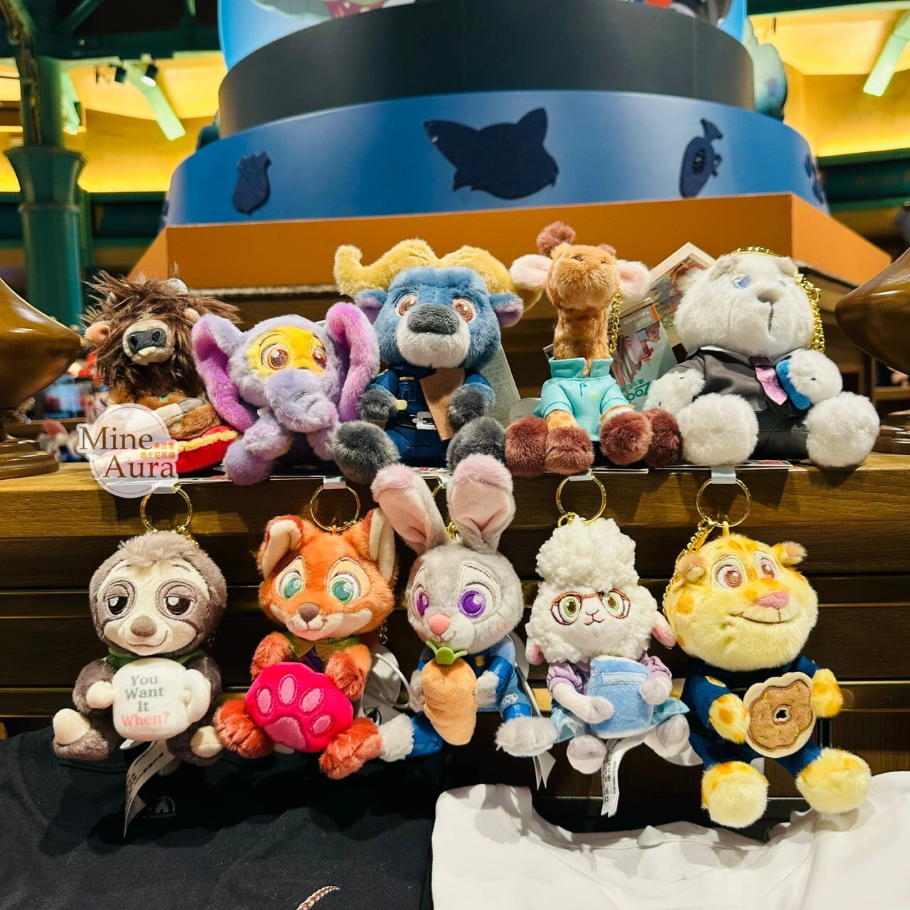 動物方城市 Zootopia 經典角色 Q版 絨毛 鑰匙圈 吊飾 -上海迪士尼樂園