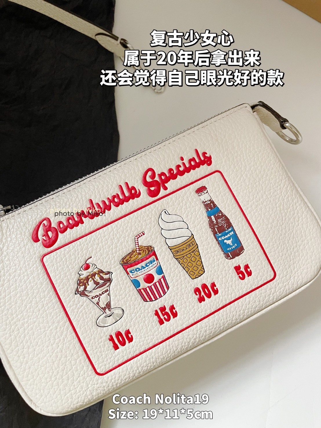 COACH NOLITA 19美式復古冰淇淋 限定麻將包