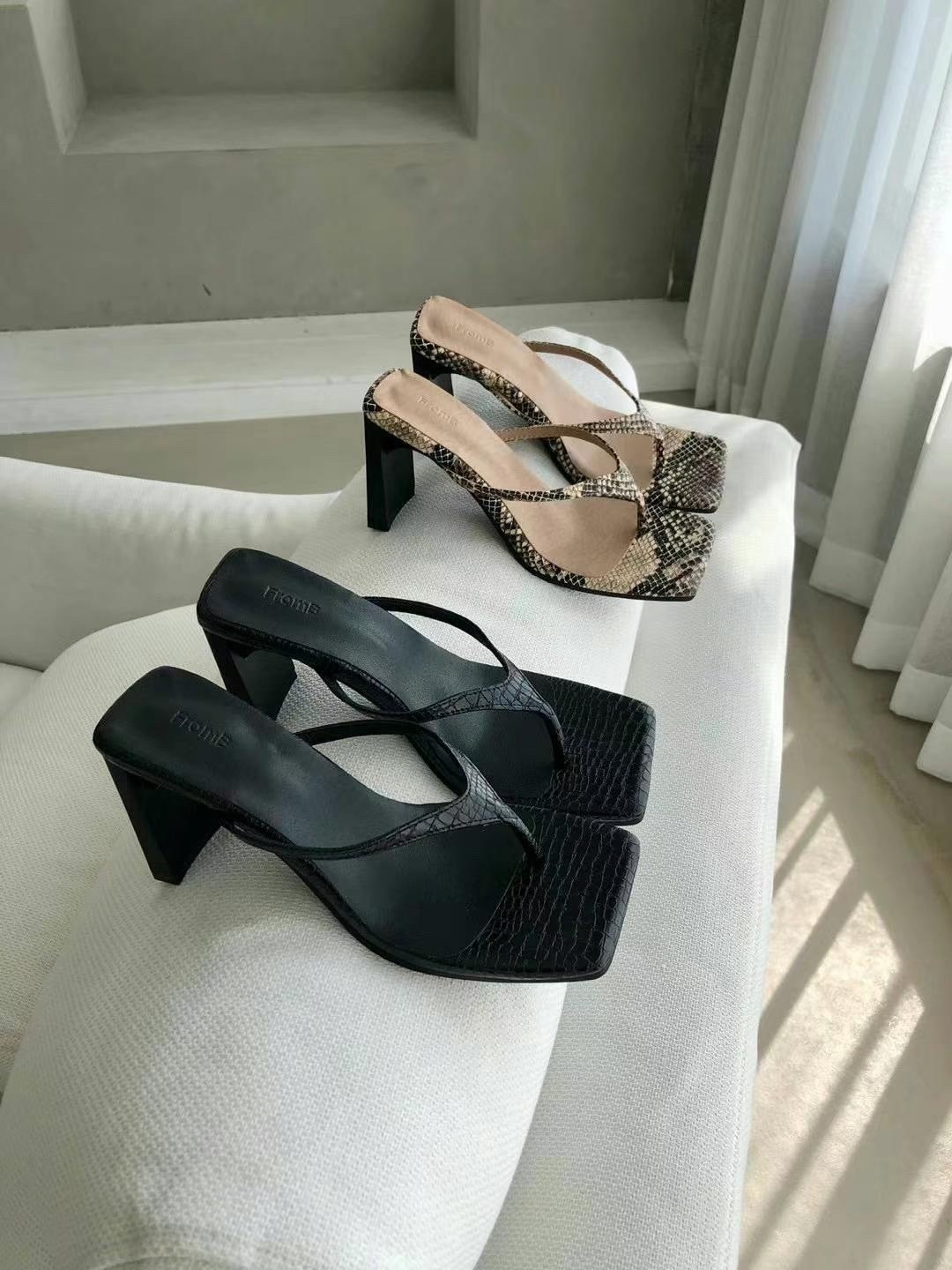 鱷魚紋理夾腳高根（8cm)