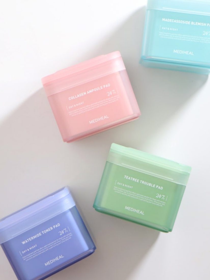 限量現貨｜ MEDIHEAL 化妝水棉片 100片 茶樹綠盒 補充包