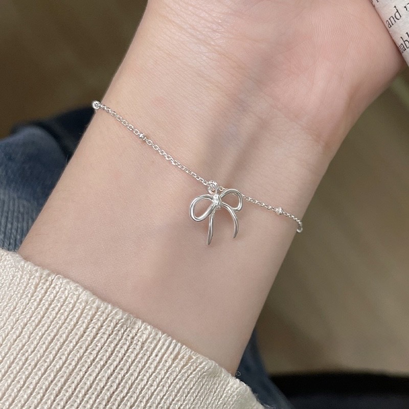 蝴蝶結 純銀手鍊