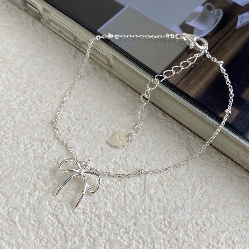 蝴蝶結 純銀手鍊