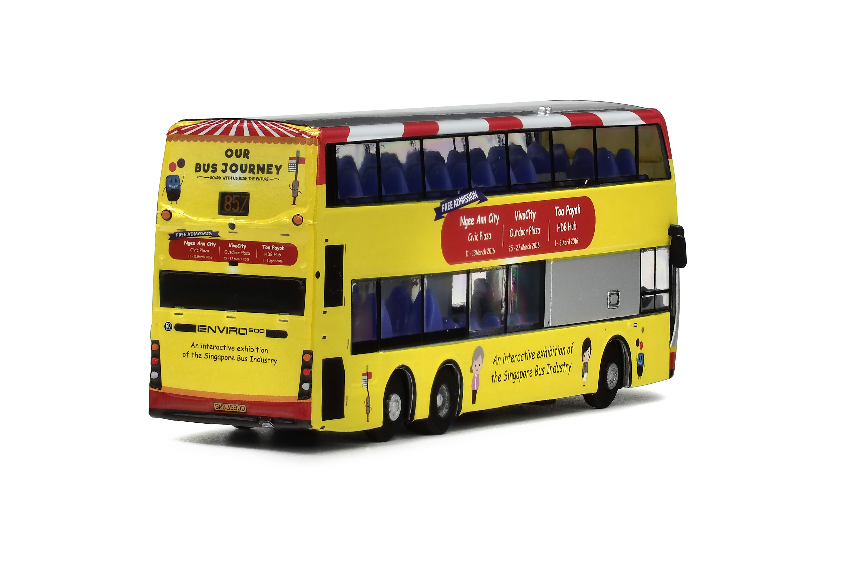 120BCM2016 1:120 新加坡 E500 Yellow Bus (857)