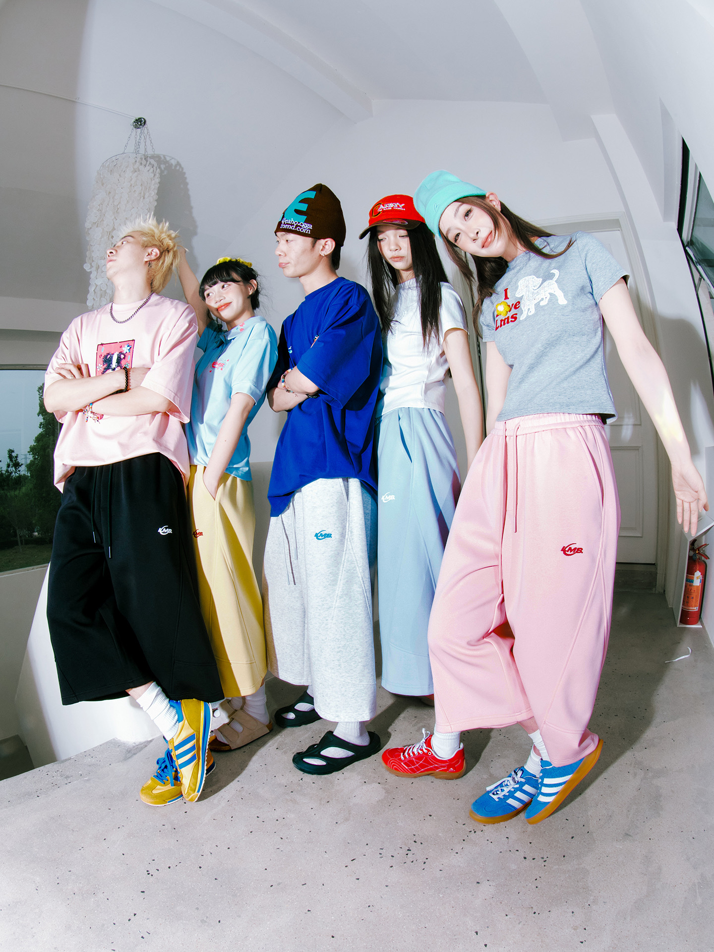 LEMANISM 純色 刺繡字LOGO 七分褲