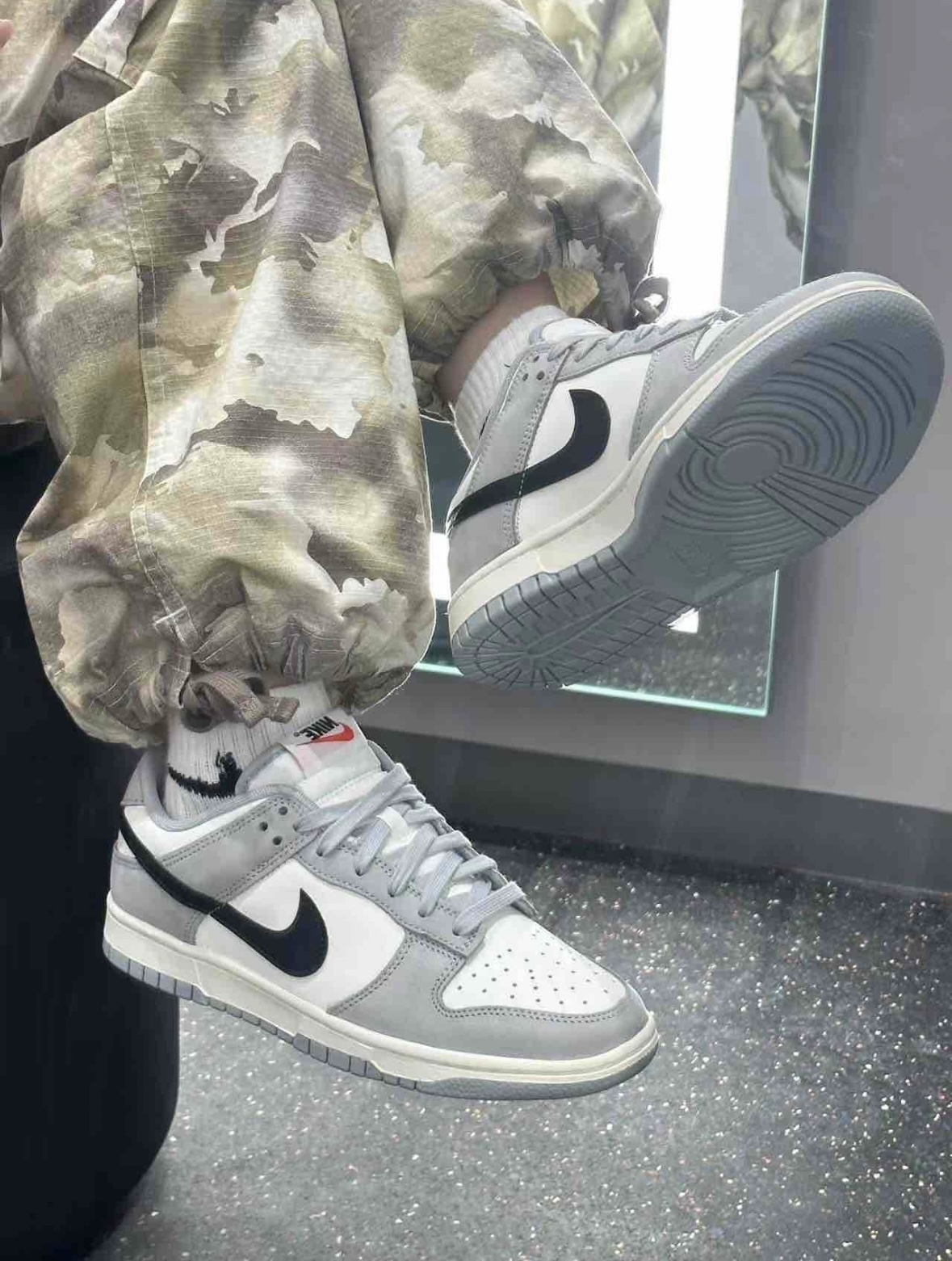 Nike Dunk Low 煙燻灰 灰色 黑勾 麂皮 奶油底 男女款 IB3079-101/預購