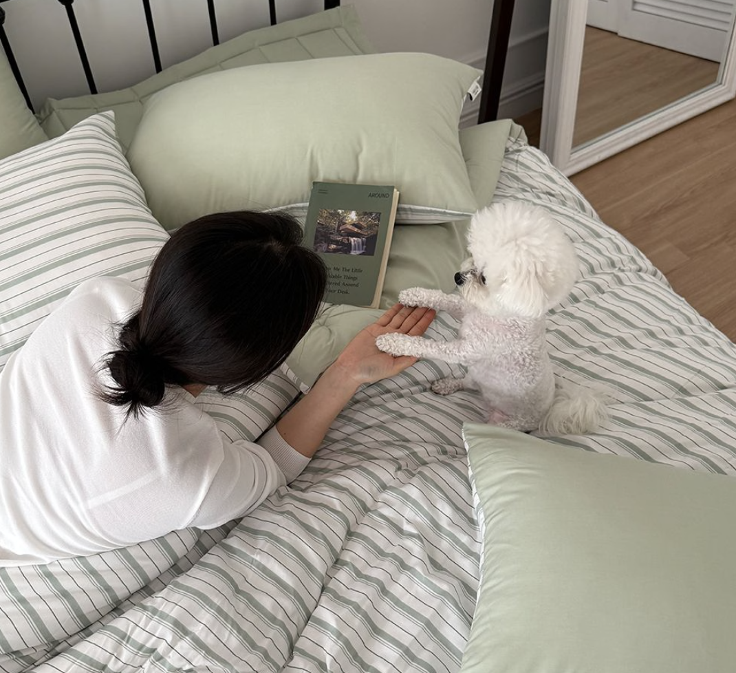 100% 韓國製🇰🇷 Duraron 3oz 超薄冰涼條紋被🧊