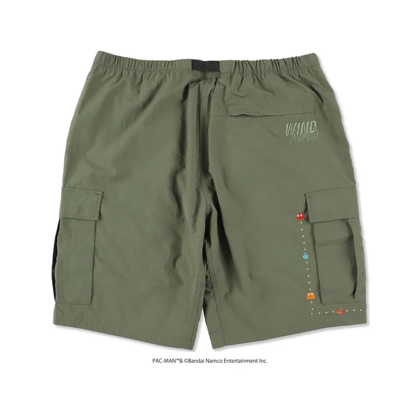 WIND AND SEA x PAC-MAN CARGO SHORTS - OLIVE PRE ORDER ITEM (預訂中)