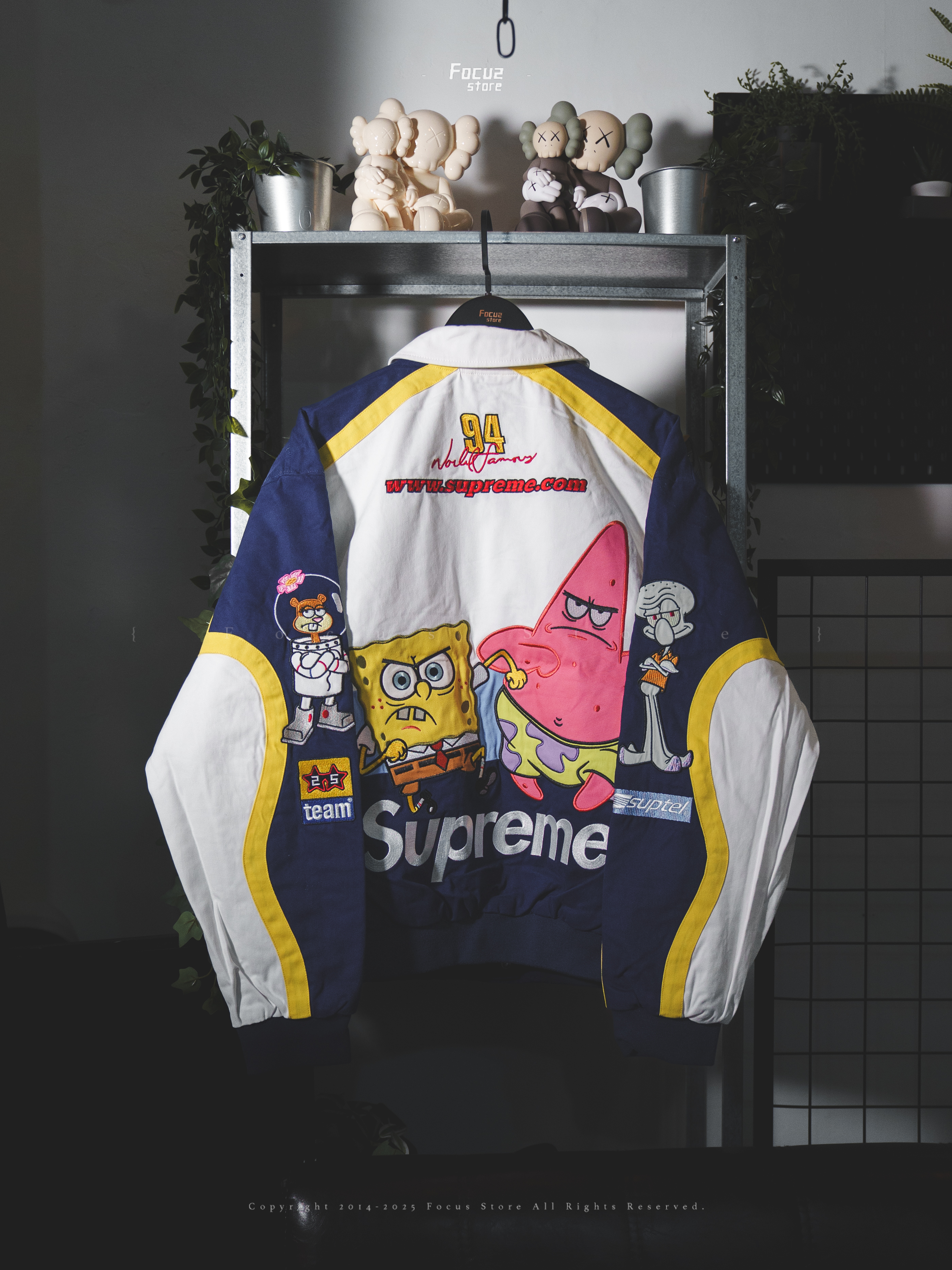 ジャケット・アウター Supreme SpongeBob HamiltonRacing Jacket Supreme x Jeff Hamilton Spongebob Racing Jacket - Size Large