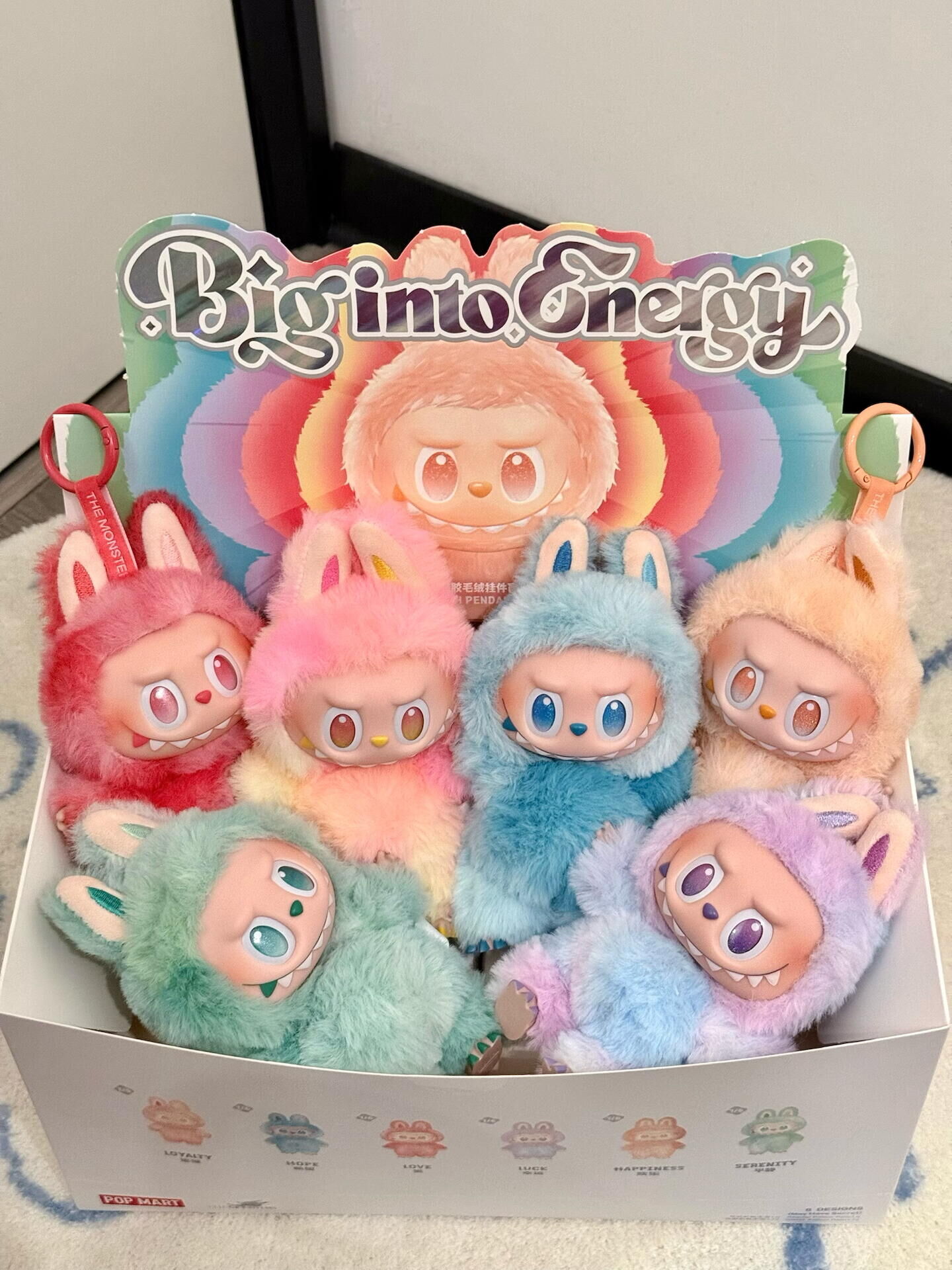 POPMART 泡泡瑪特 The Monsters 前方高能 暈染 糖膠毛絨吊飾 鑰匙圈 公仔 6+1款/預購