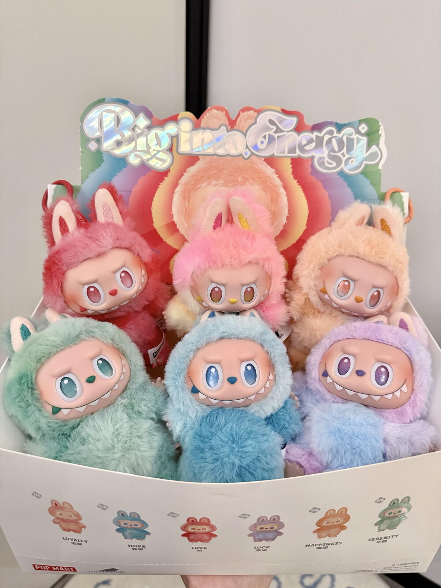 POPMART 泡泡瑪特 The Monsters 前方高能 暈染 糖膠毛絨吊飾 鑰匙圈 公仔 6+1款/預購