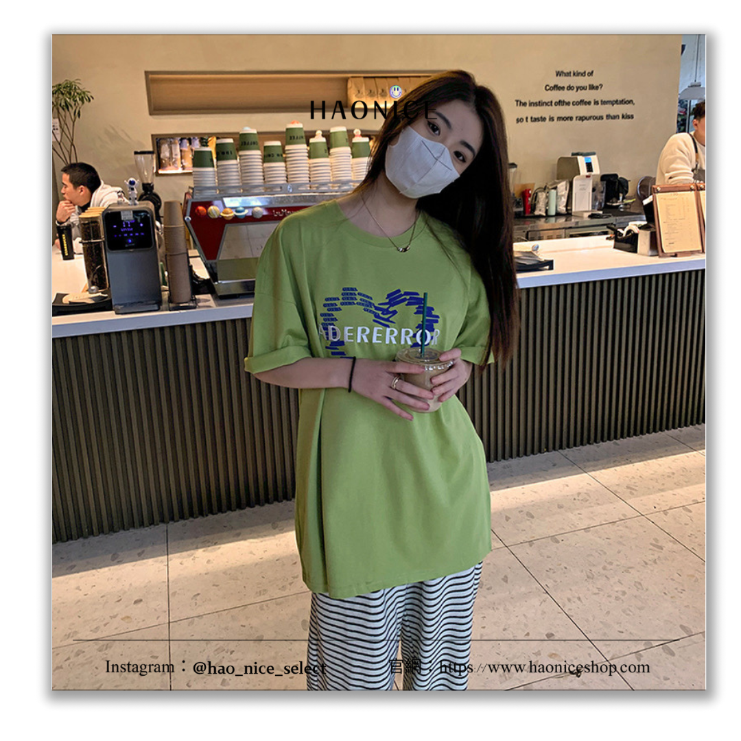 【HAO NICE 】韓國🇰🇷潮流 ADER ERROR 25SS 春夏新款 水紋愛心刺繡❤️ 百搭可愛短T