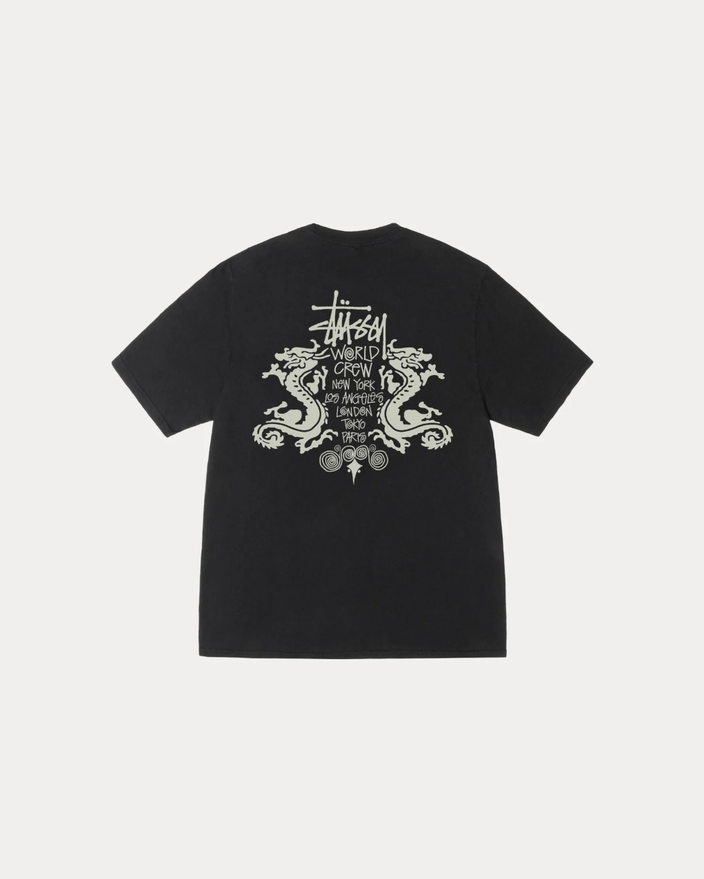 <現貨> Stüssy STUSSY DOUBLE DRAGON TEE PIGMENT DYED 背部雙龍 WORLD CREW 短T 短袖 4色 1905113