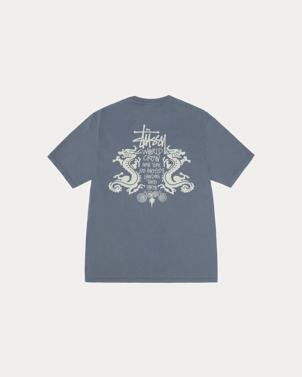 <現貨> Stüssy STUSSY DOUBLE DRAGON TEE PIGMENT DYED 背部雙龍 WORLD CREW 短T 短袖 4色 1905113