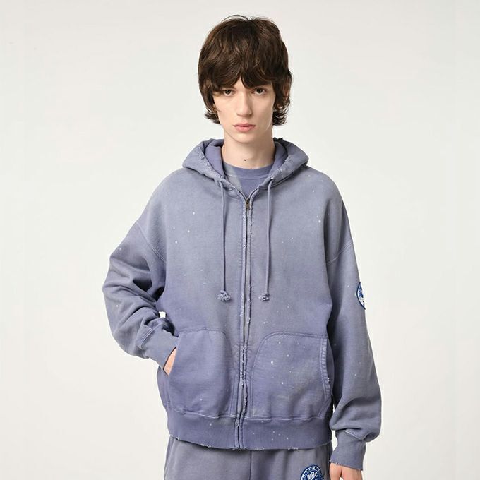 BOWWOW 2025 BOAT CLUB ZIP HOODIE - NAVY AGING PRE ORDER ITEM (預訂中)