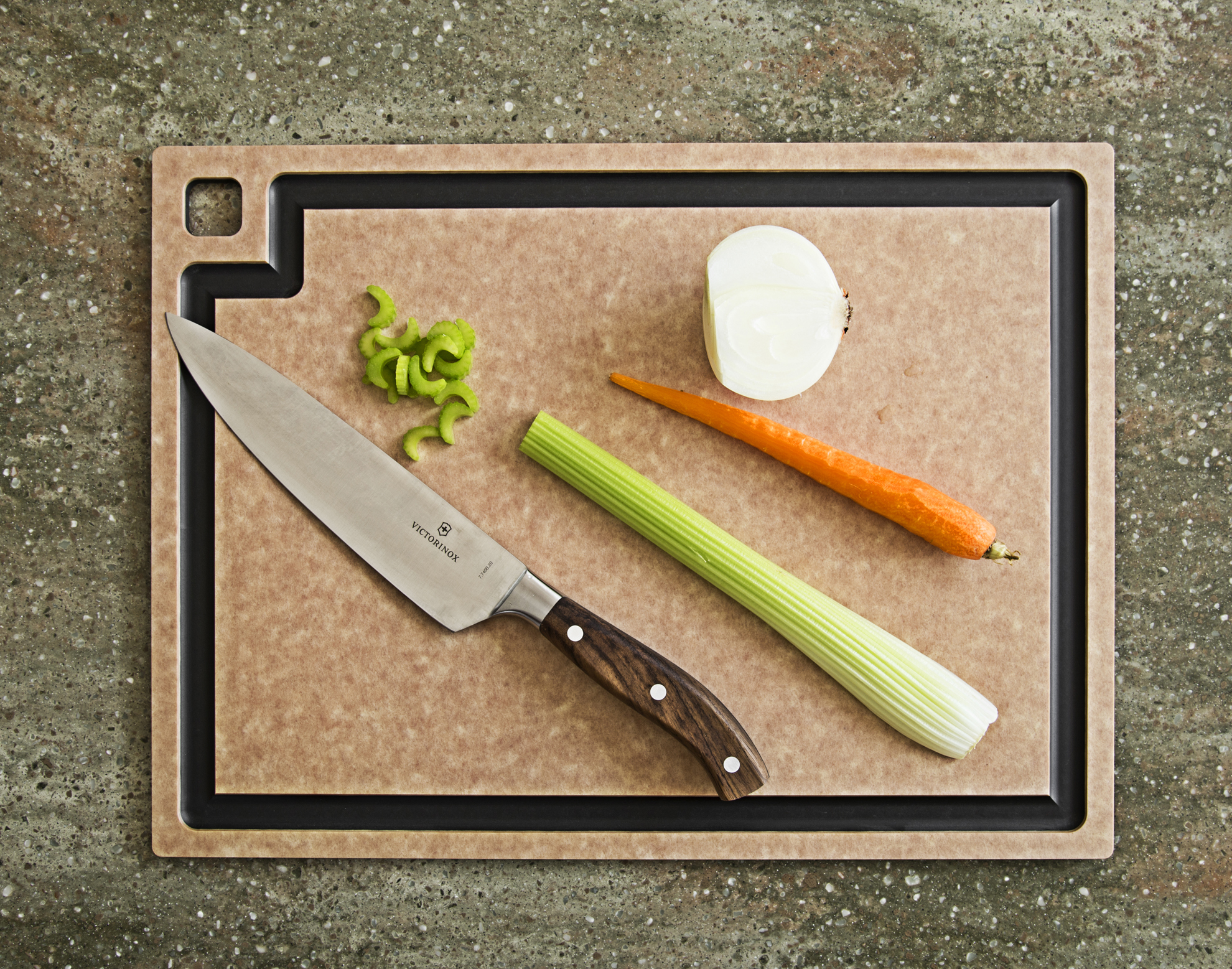 Epicurean 防霉加厚專家板 (木色+黑色）17.5"x 13" / 厚度：0.677"