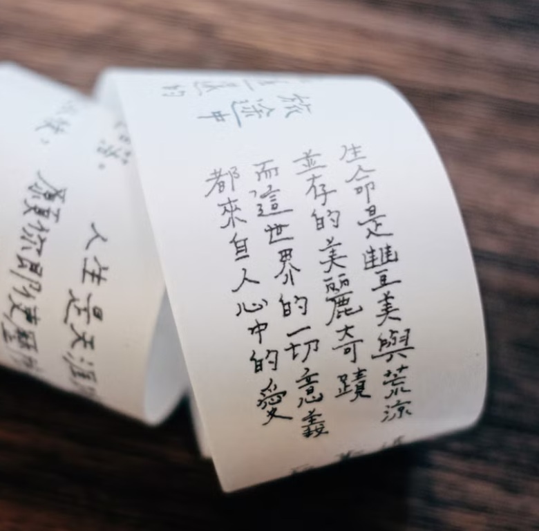 青青的島．荒涼手記 5cm文字和紙膠帶 <整捲/分裝>