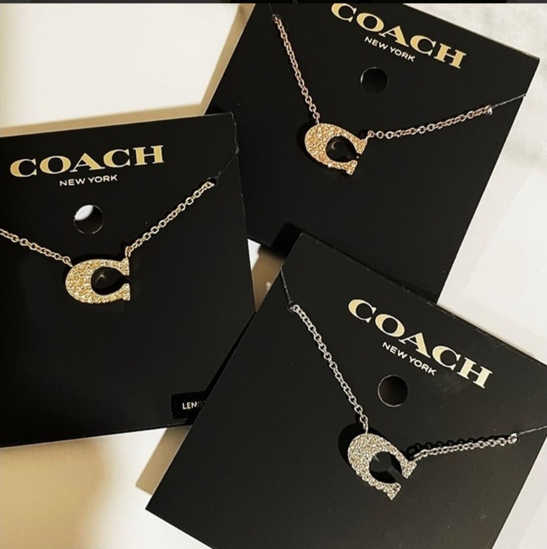 【預訂】Coach Pave Signature Necklace