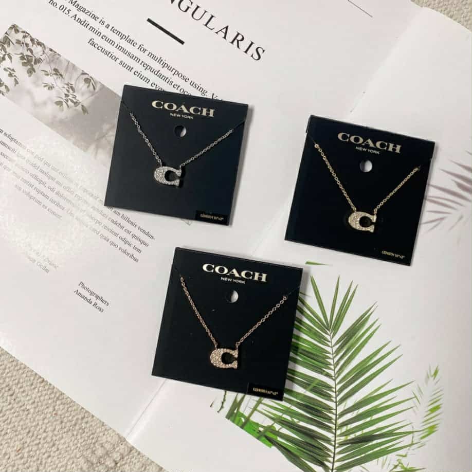 【預訂】Coach Pave Signature Necklace