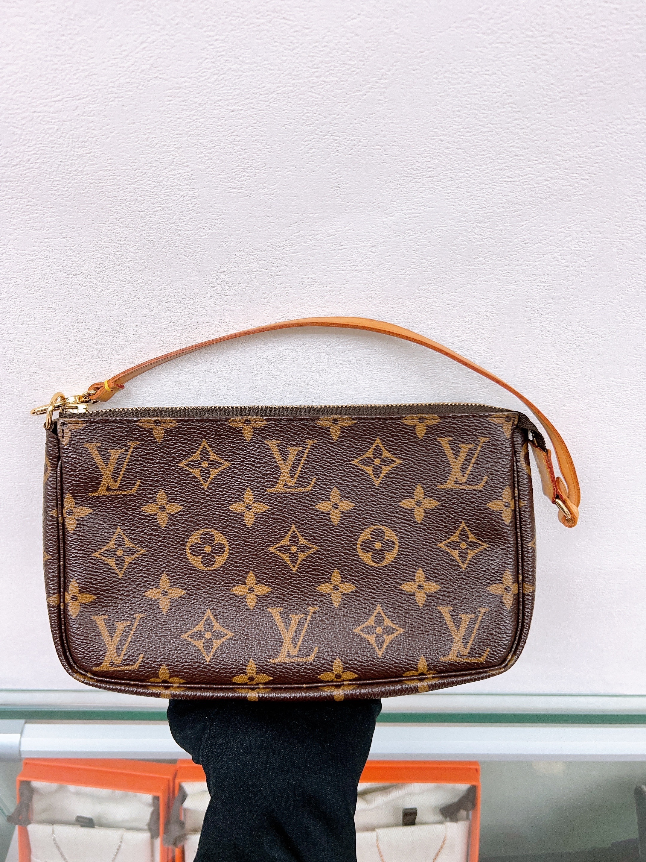 Lv pochette brown monogram vintage 大麻將包