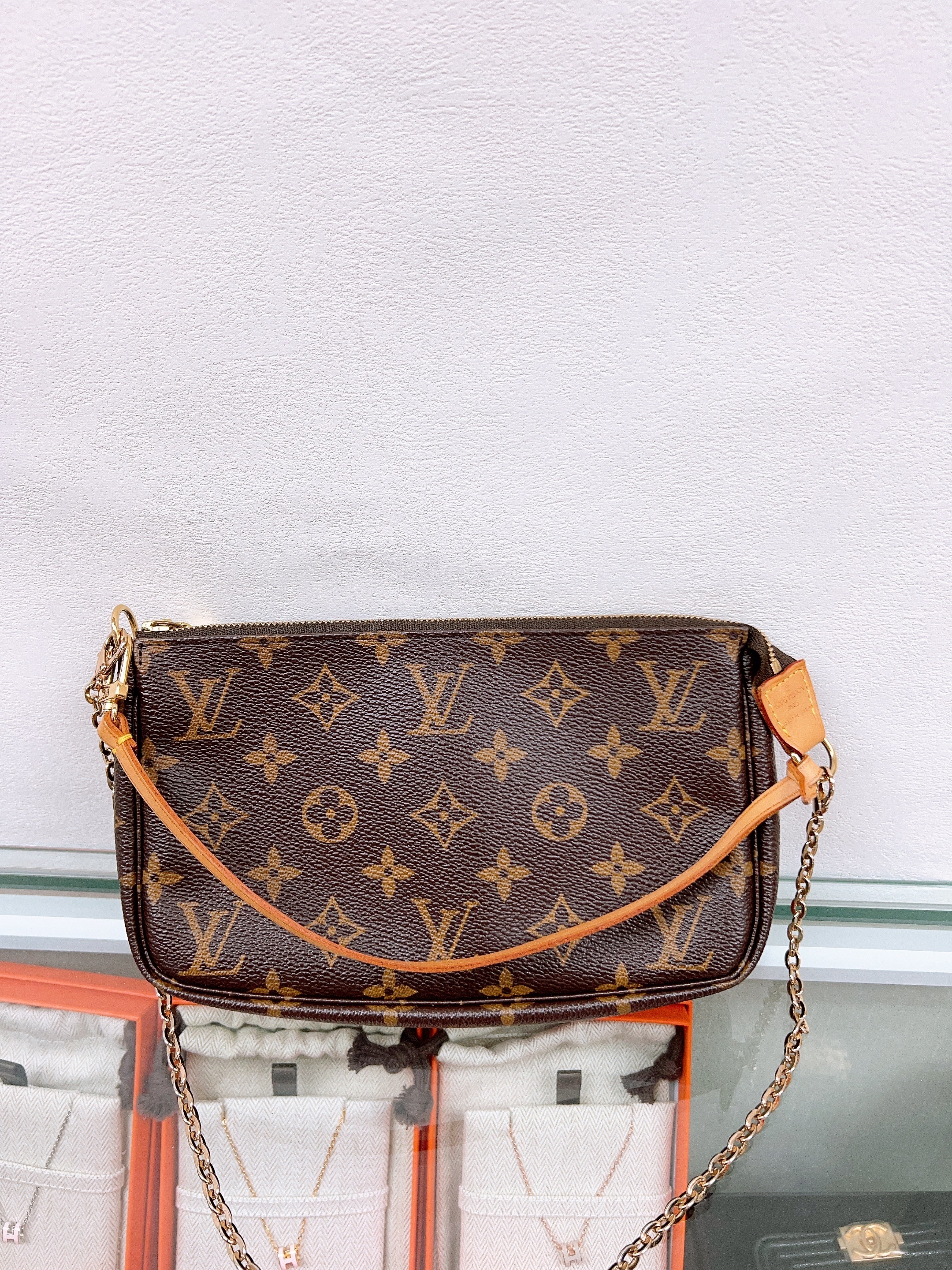 Lv pochette brown monogram vintage 大麻將包