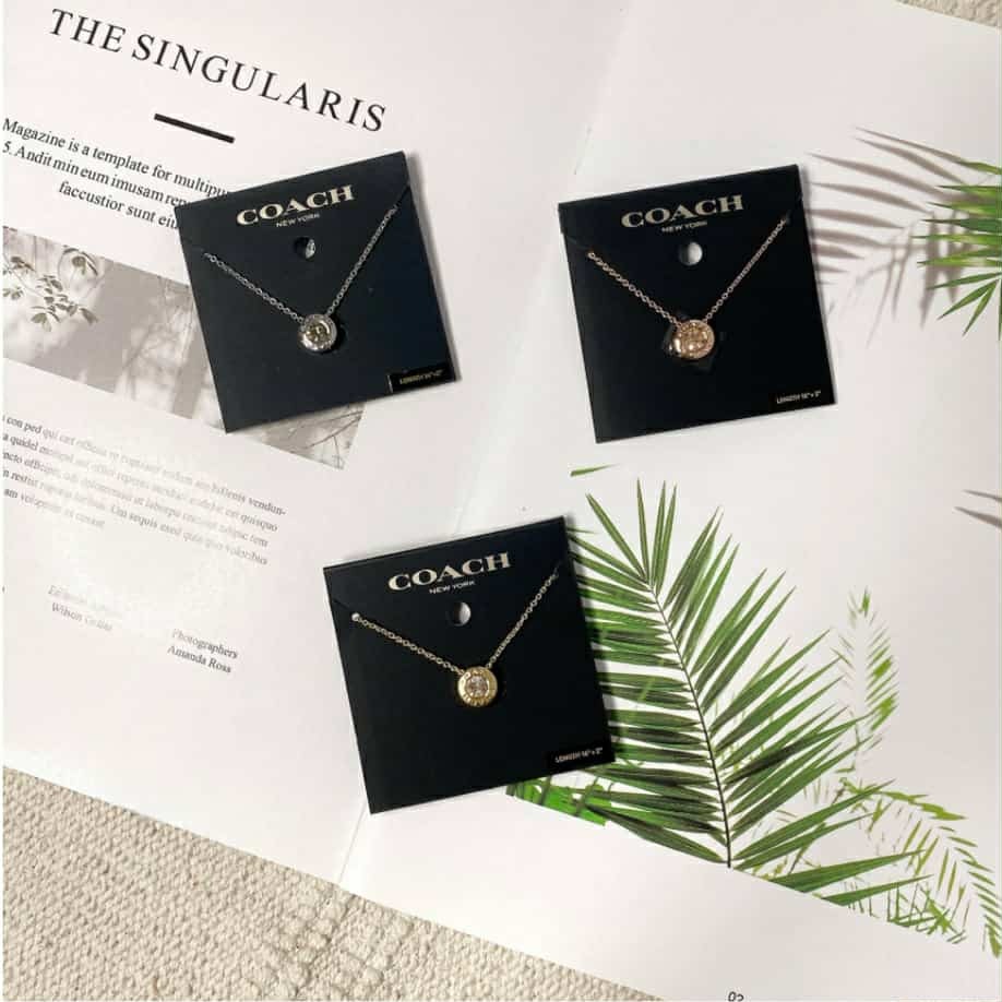 【預訂】Coach Open Circle Stone Necklace