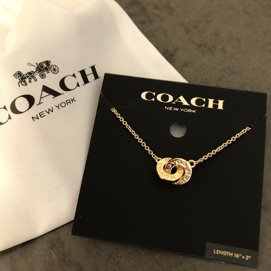 【預訂】Coach Interlocking Open Circle Pendant Necklace