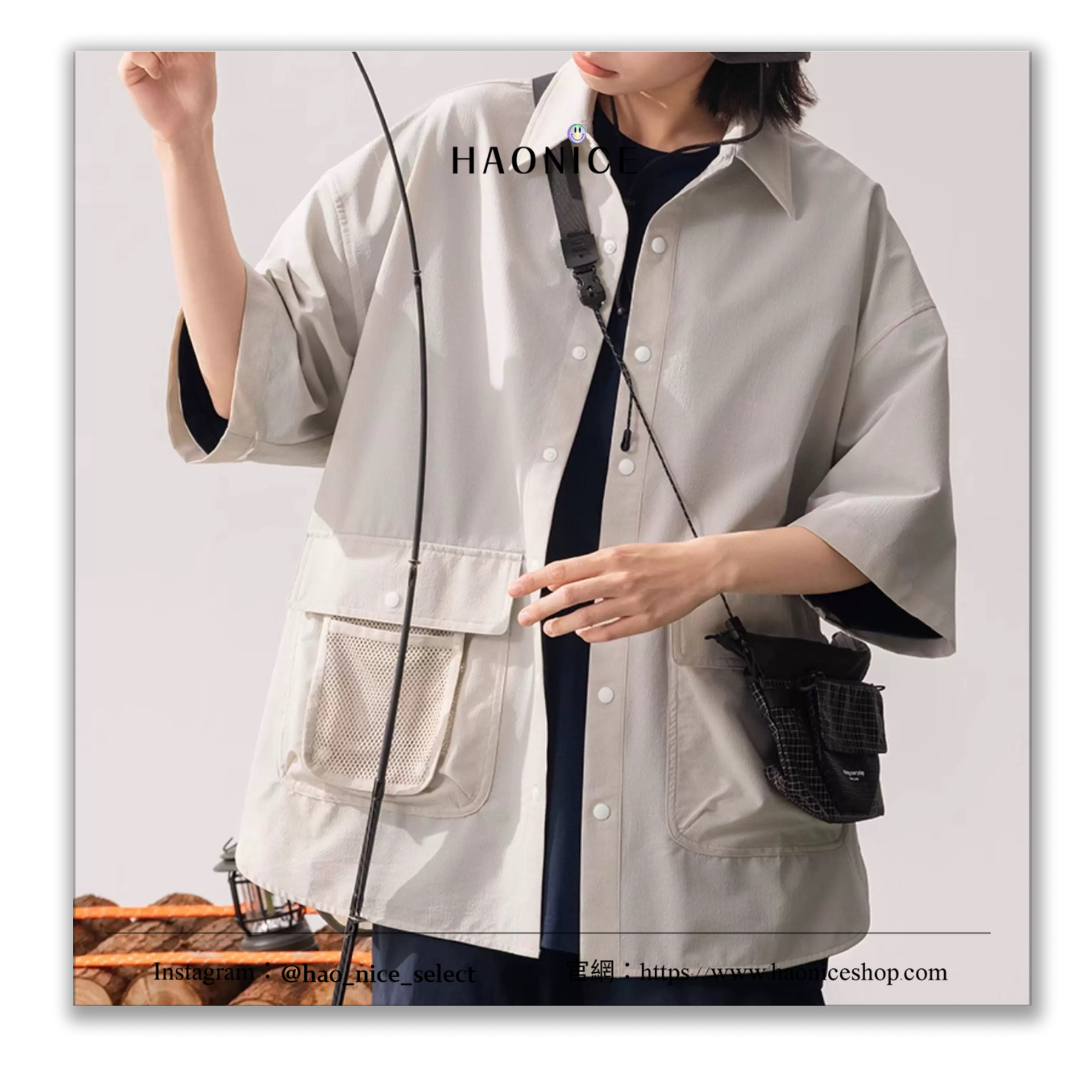 【HAO NICE 】日本🇯🇵潮流 NAUTICA 長谷川25SS 春夏新款  nautica white sail 白帆 日系中性 休閒舒適戶外釣魚襯衫 短袖襯衫🔥