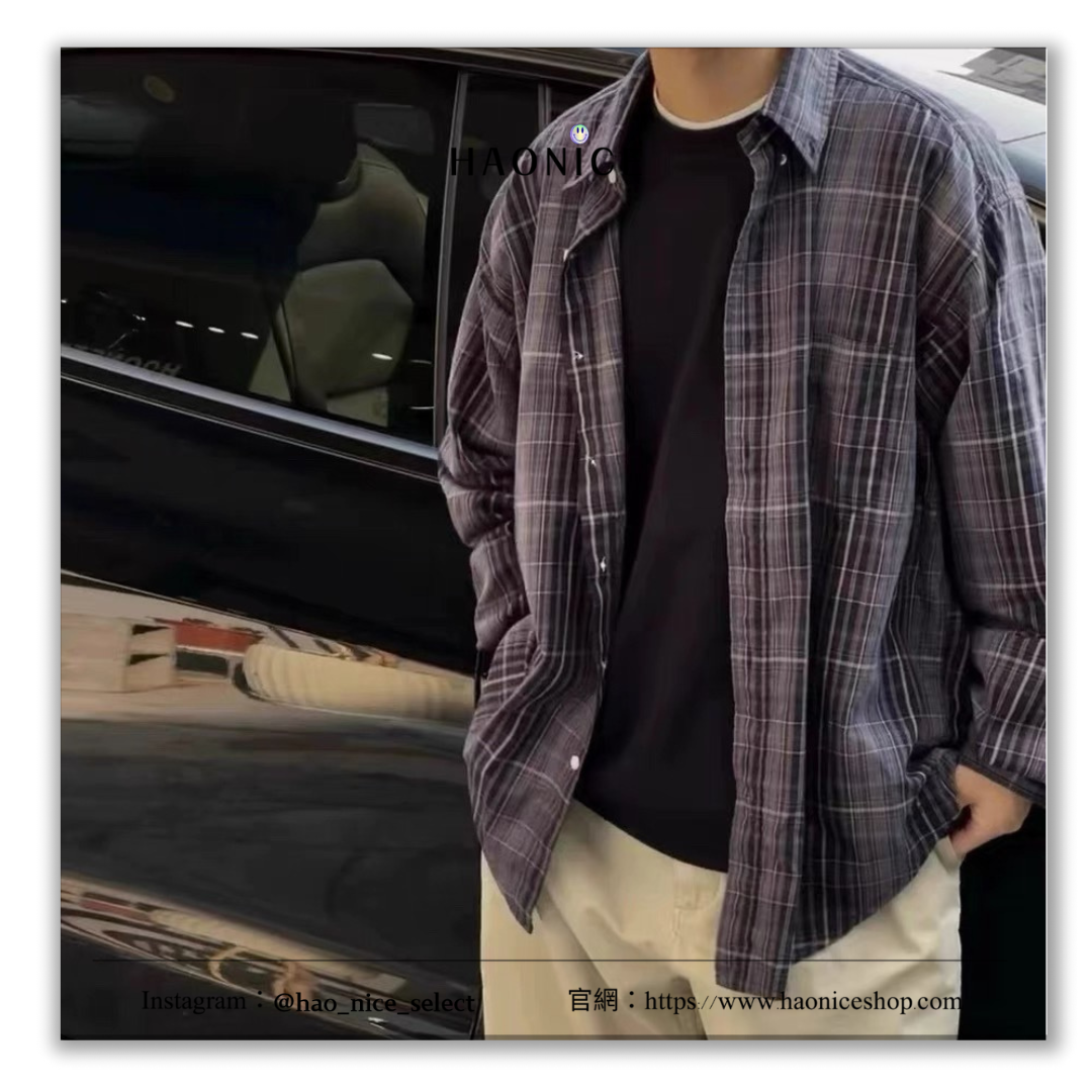 【HAO NICE 】日本🇯🇵潮流 NAUTICA 25SS 春夏新款  長谷川監制 日系CityBoy 男士水洗格紋 長袖襯衫🔥