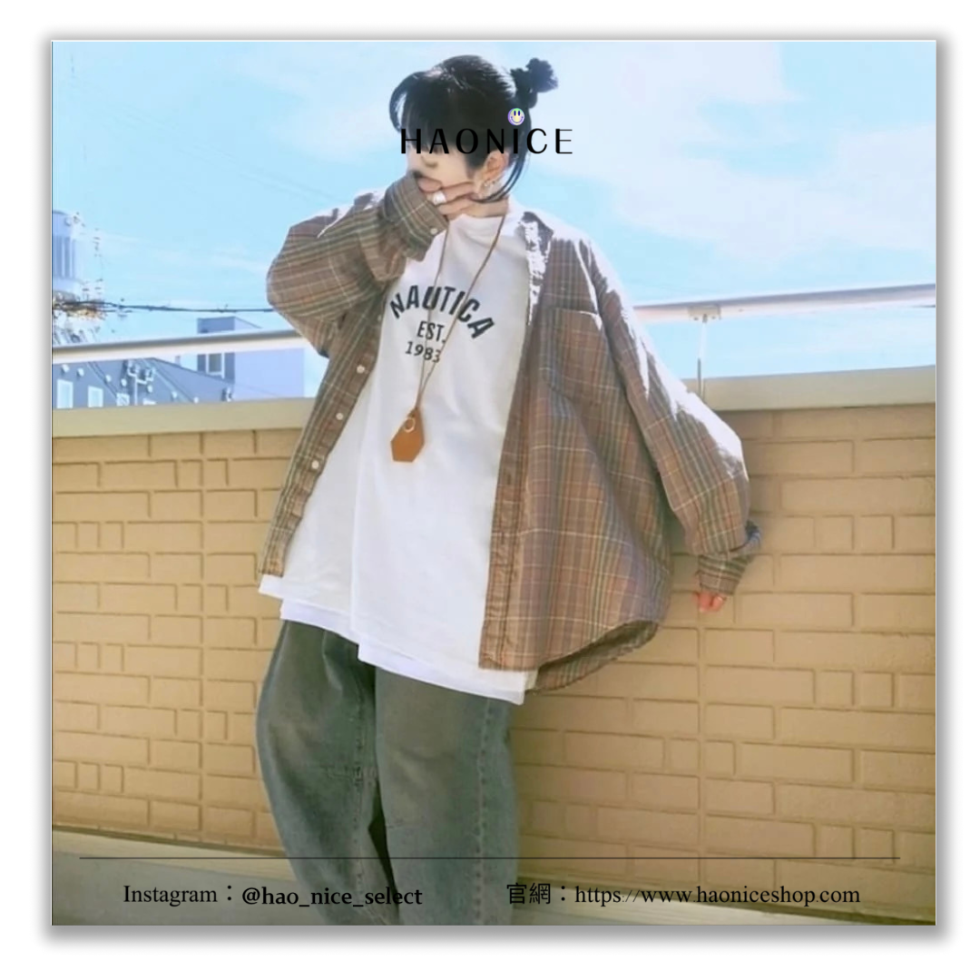 【HAO NICE 】日本🇯🇵潮流 NAUTICA 25SS 春夏新款  長谷川監制 日系CityBoy 男士水洗格紋 長袖襯衫🔥