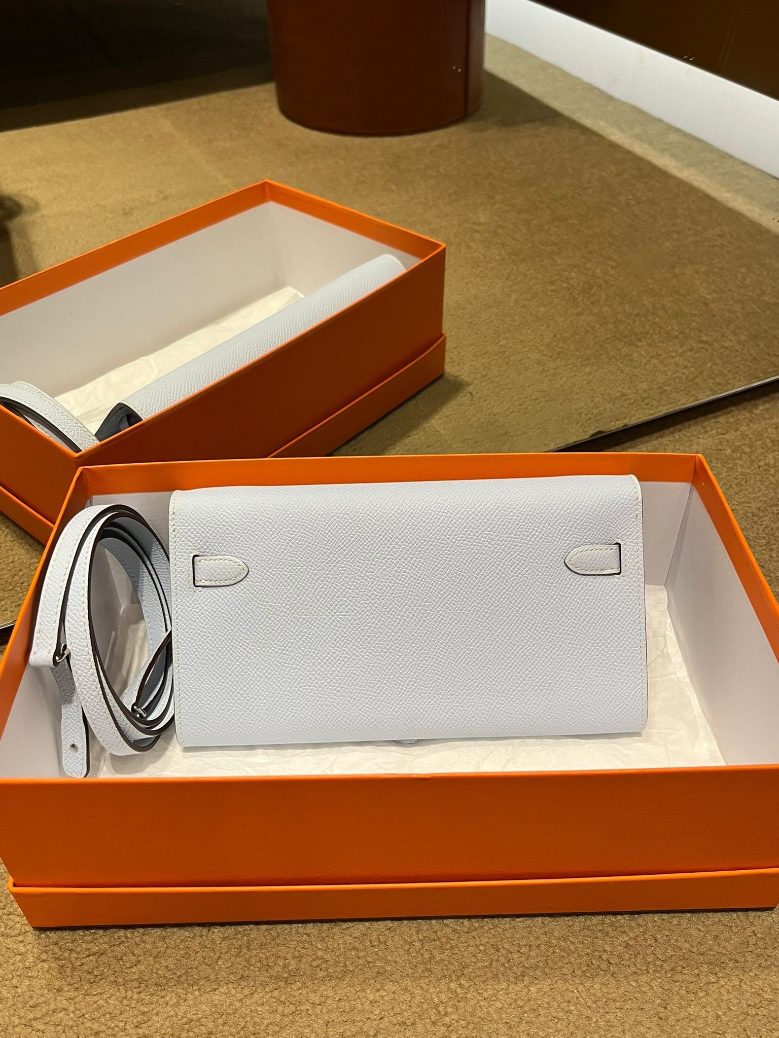 Kelly to go T0 bleu brume ck epsom Y （二手 95% new)