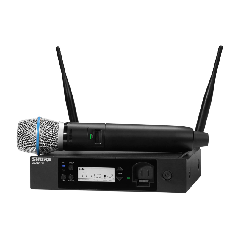 SHURE GLX-D24R+/BETA87A 手握式數位無線麥克風系統 機櫃型