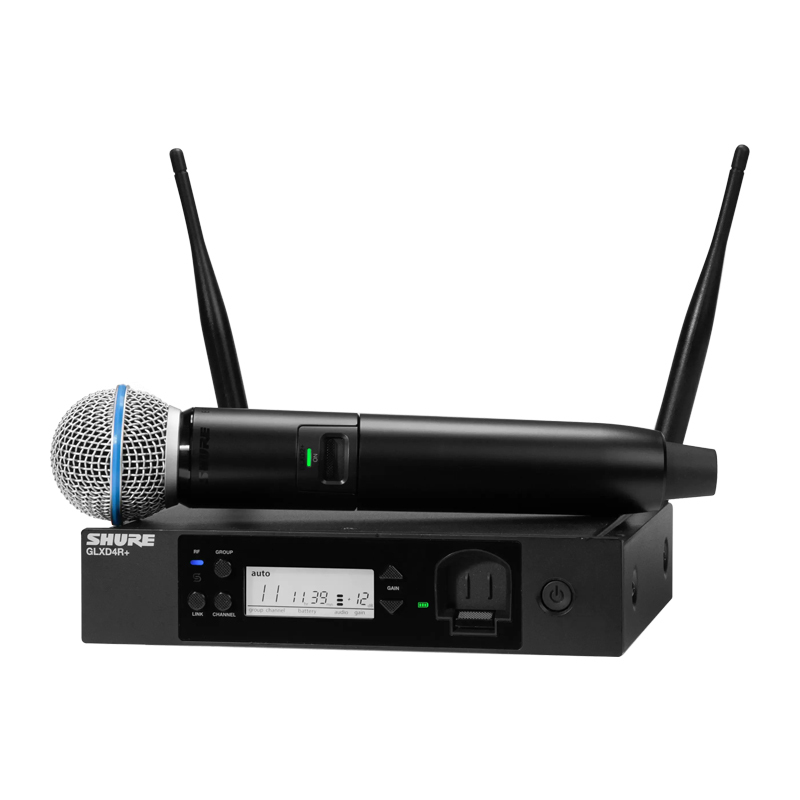 SHURE GLX-D24R+/BETA58A 手握式數位無線麥克風系統 機櫃型