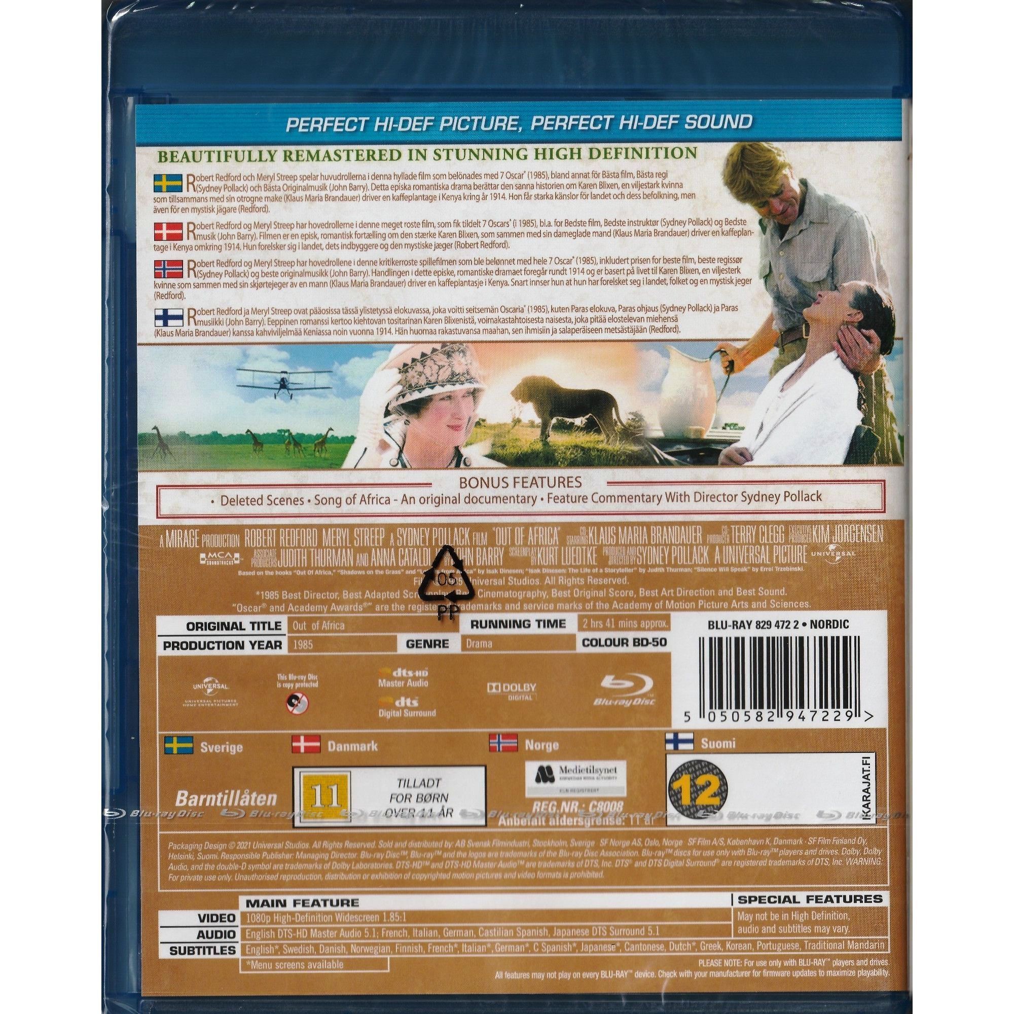 非洲之旅 (1985) (Blu-ray) (北歐版)