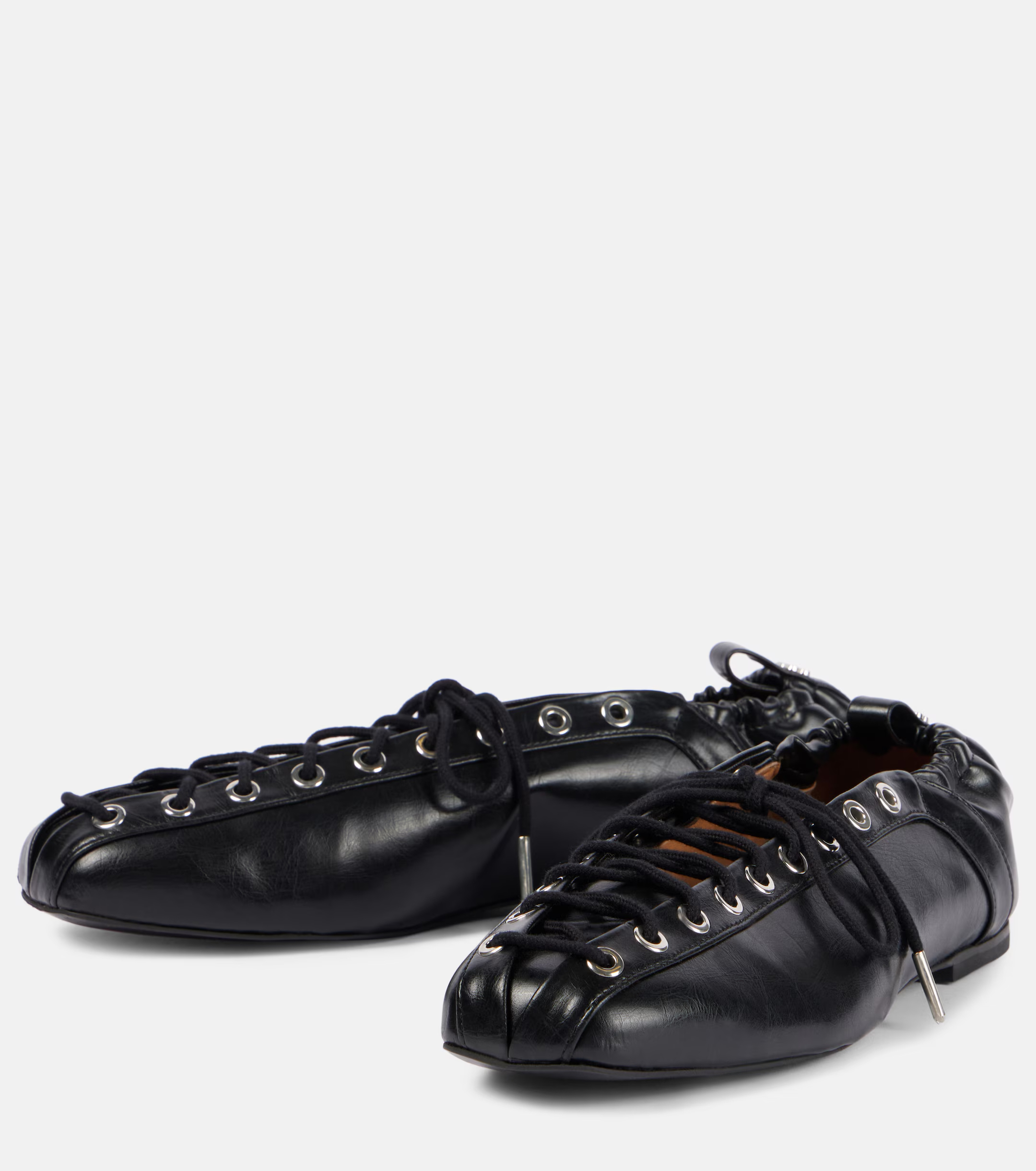 GANNI / Lace-Up Ballerinas