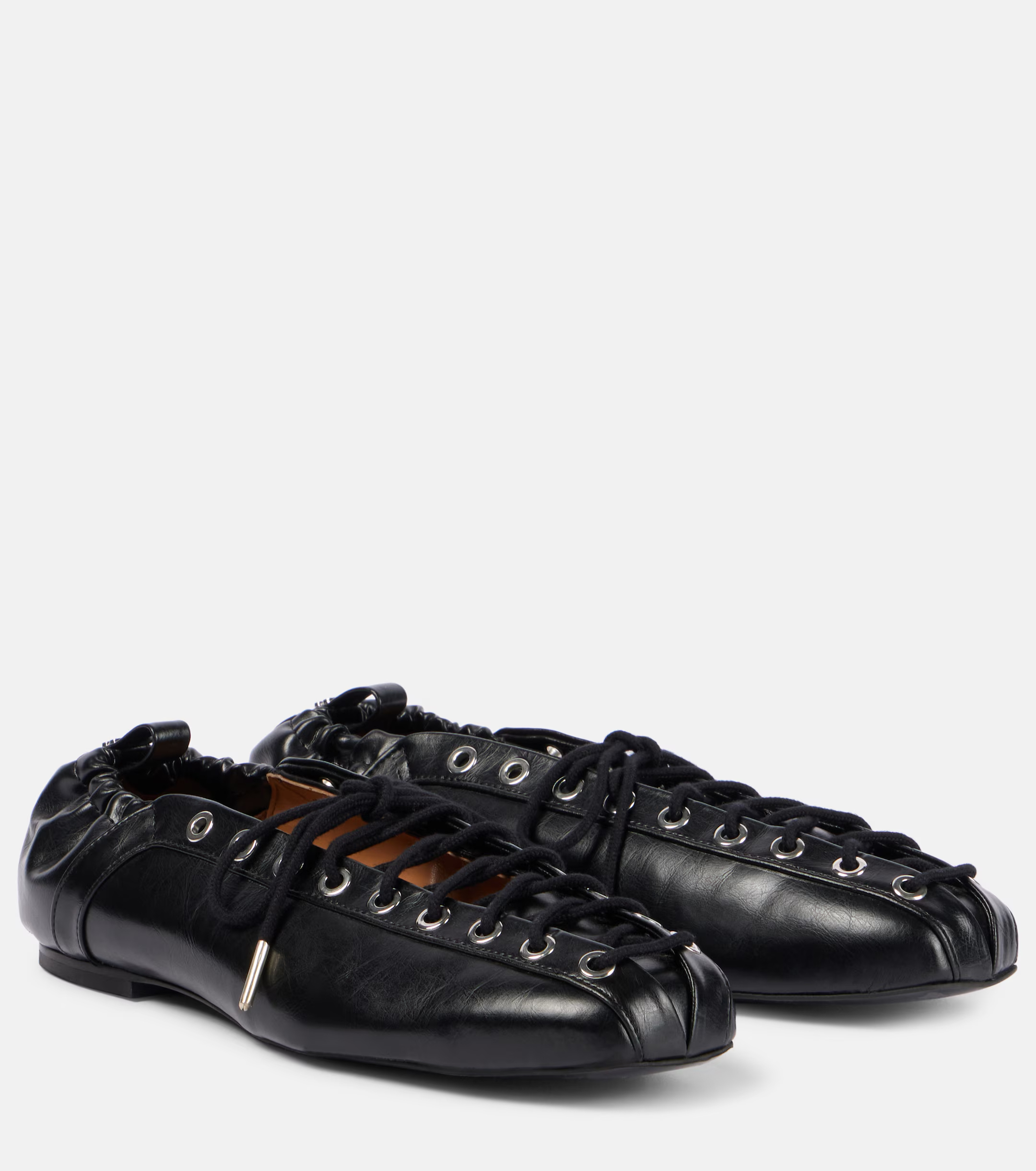 GANNI / Lace-Up Ballerinas