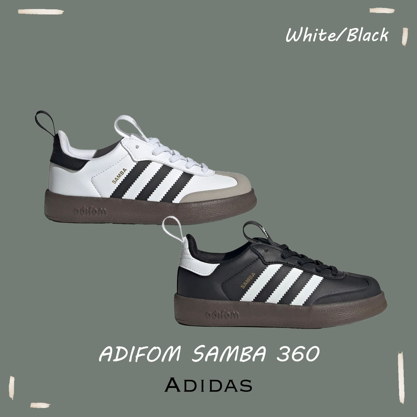 【OWN】Adidas Adifom Samba 360 休閒運動鞋 經典 百搭 熱門 童鞋 幼童 中童 黑色 白色