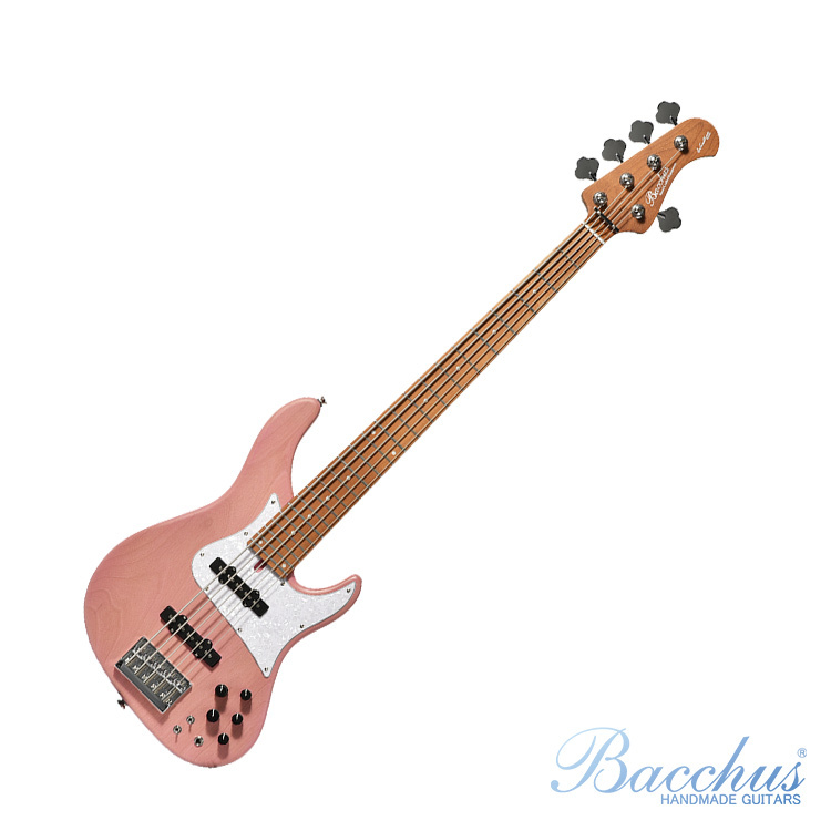 簽名款 Bacchus WL524-H.J.FREAKS PINKS 主動式 五弦 電貝斯