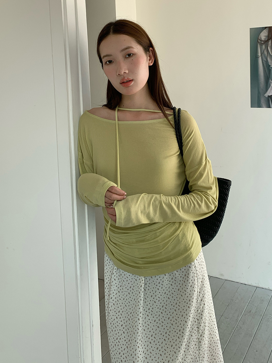 6W11 輕柔綁帶防曬薄長袖上衣 七色