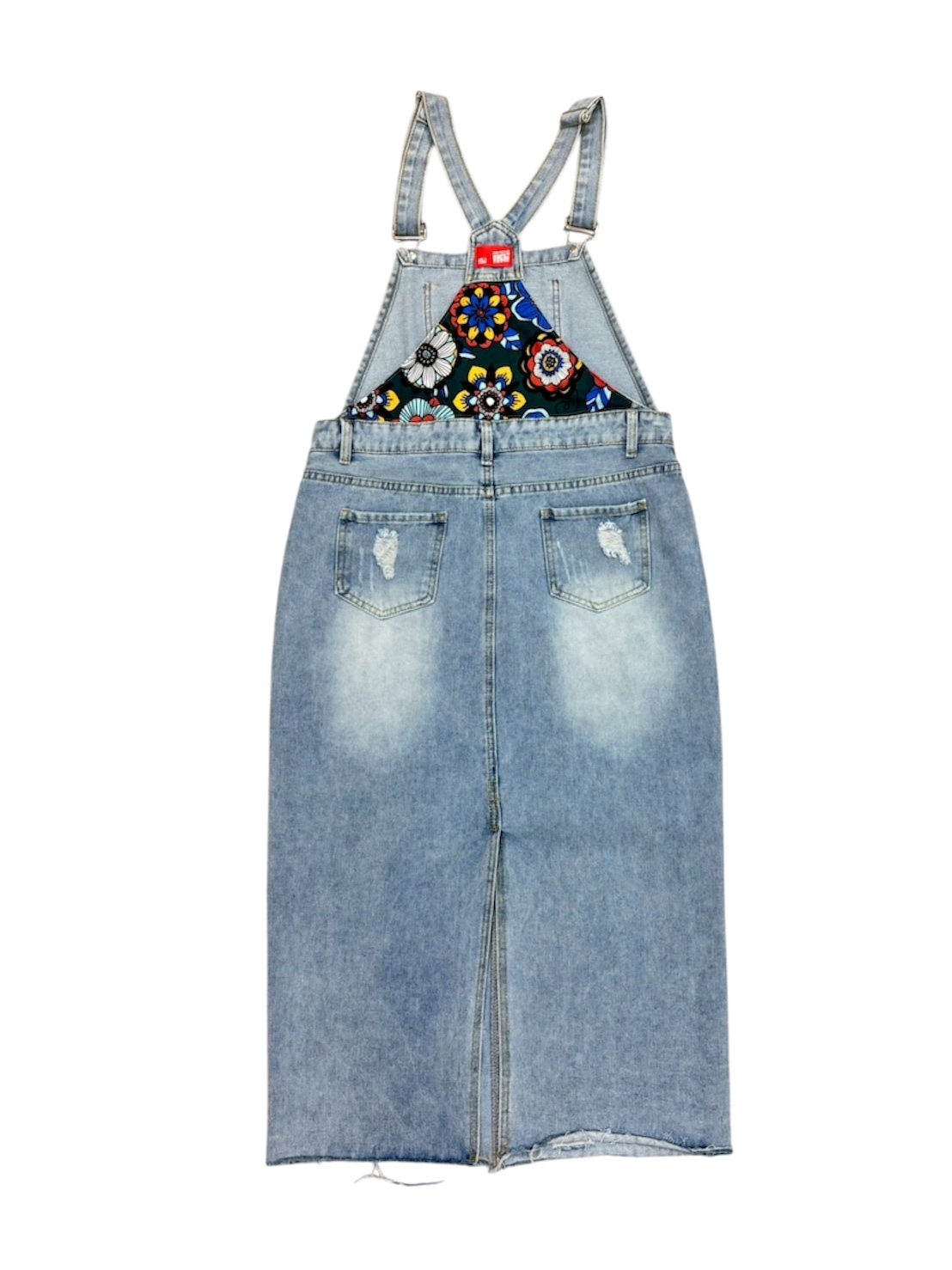 Annstudio / 圖騰牛仔吊帶裙  (M~5XL)