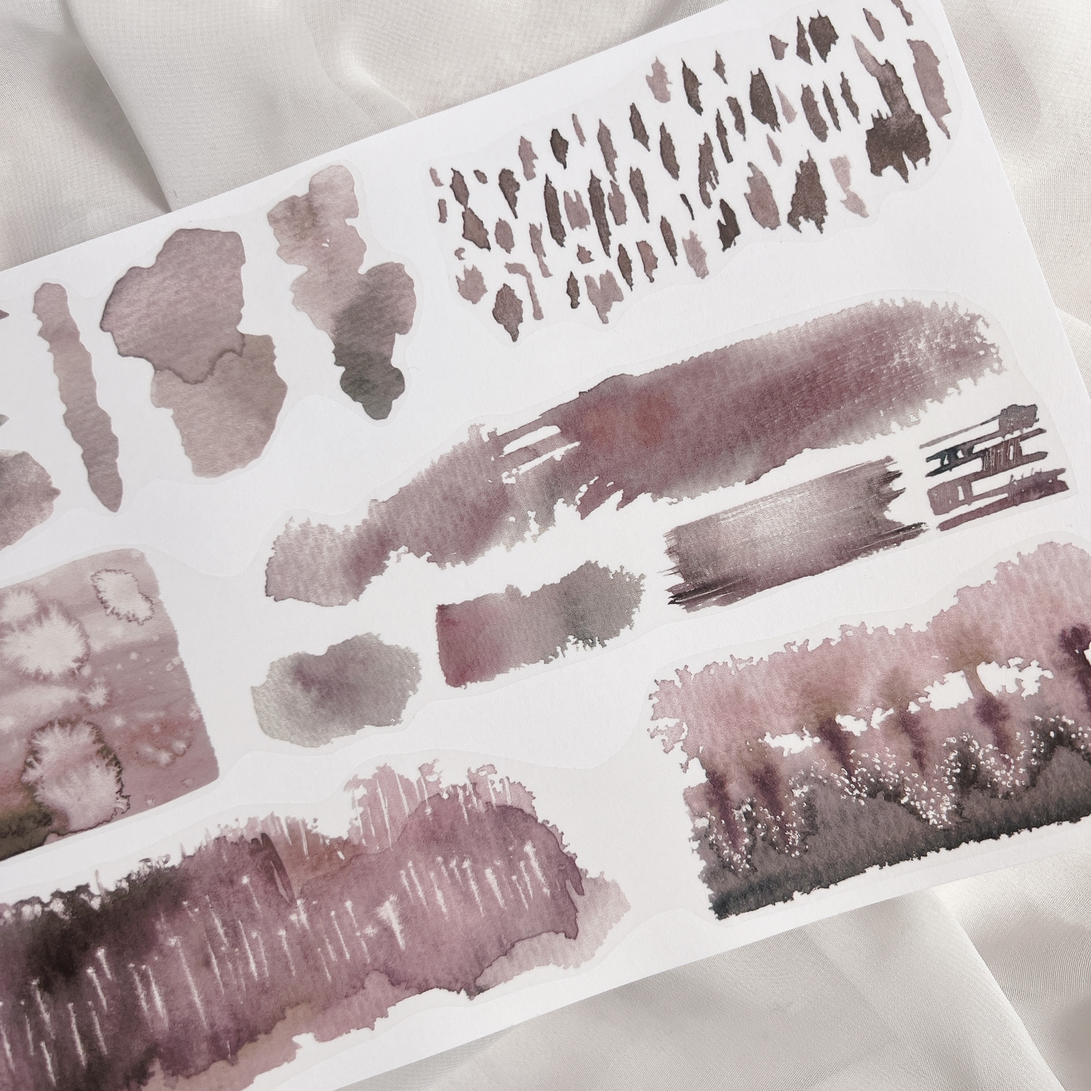 Chyi_collage | 濛濛 水彩打底 PET膠帶