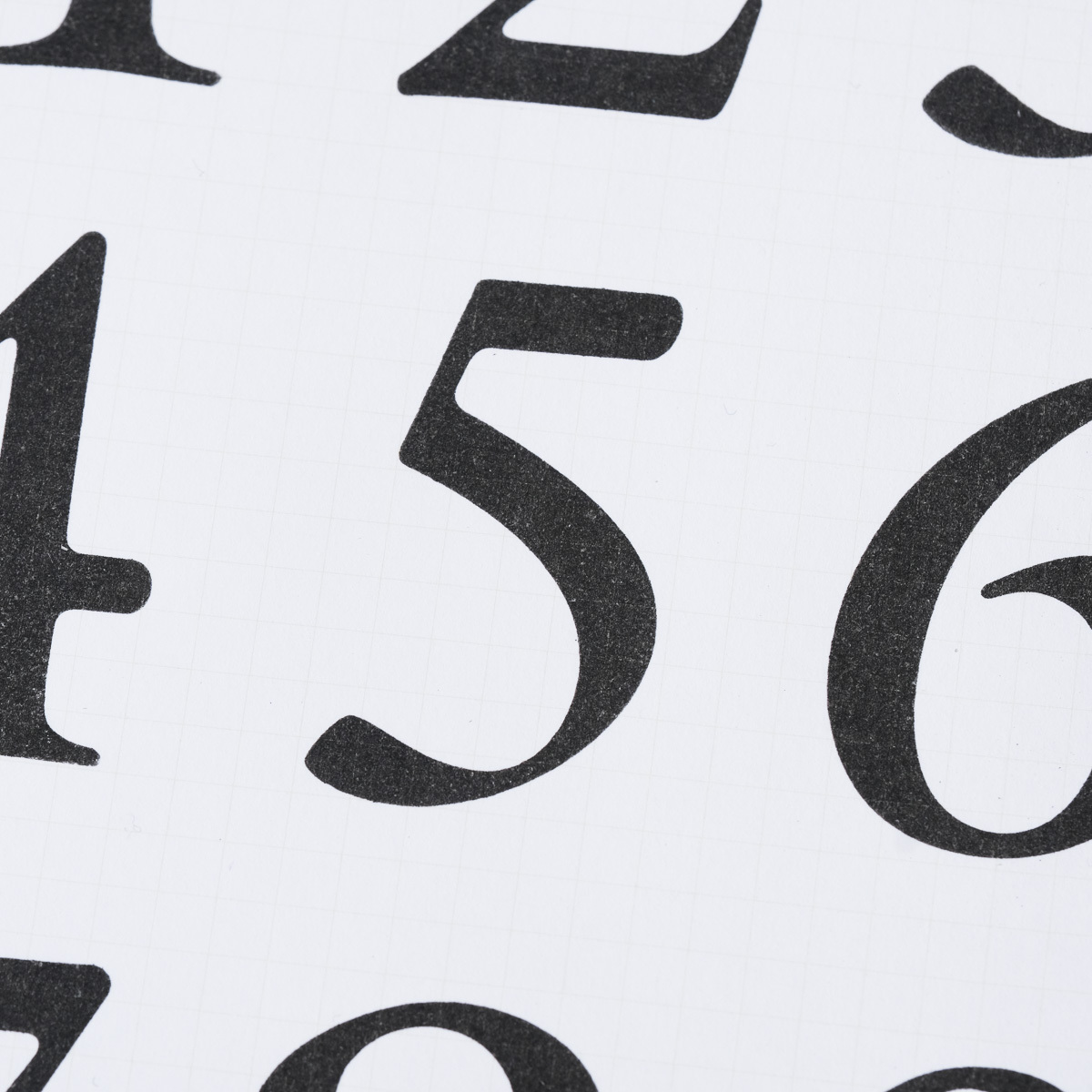 大型數字0~9膠版印章/明體/一分之一工作室/臺灣
