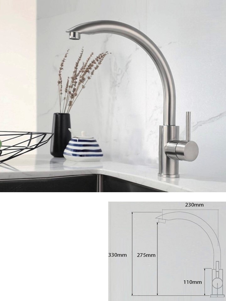 D1CH-1034不銹鋼立式廚房龍頭