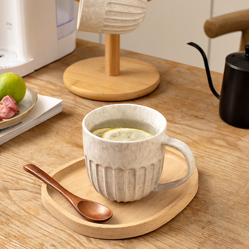 《6008》大容量浮雕陶瓷馬克杯 390ml