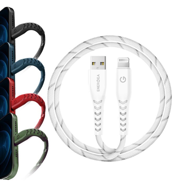 ENERGEA NyloFlex USB-A to Lightning 3A MFI 認證快充傳輸線