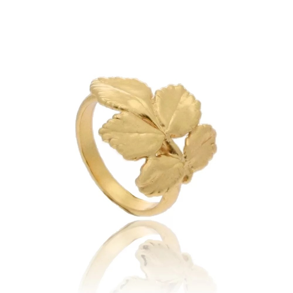 1TA0524-443 THALLO Memories Rose Ring 24K Gold Vermeil On Sterling Silver #s602a (A-LX-E)