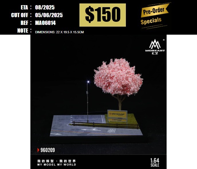 PO-$150 * MOREART * 1:64 DIORAMA - STREET SCENE ASSEMBLY SERIES 09 SAKURA (MO960209) [OD01/06]
