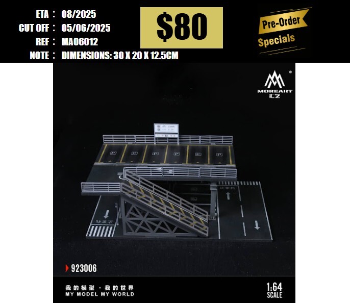 PO-$80 * MOREART * 1:64 DIORAMA - STEEL FRAME PLATFORM (MO923006) [OD01/06]